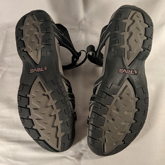 Teva Women’s Tirra Sandal 4266 Shoc Pad Anatomic Footbed Size 10 Black / Purple - Picture 8 of 13